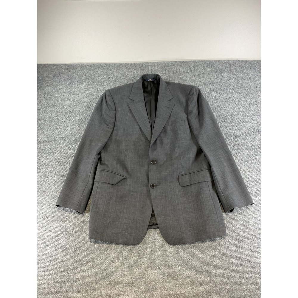 Brooks Brothers 346 Blazer Mens 41R Gray 97% Wool Stretch Sport Coat 2 Button Cl
